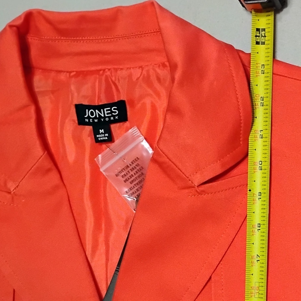 Jones New York Scarlet Apple Double-Breasted Jacket Blazer Size M NWT - Picture 4 of 9